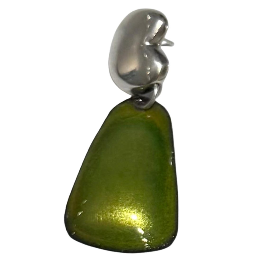 Chartreuse Lilly Pad Earrings