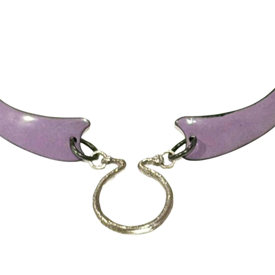 Double Snake Head Lilac Necklace