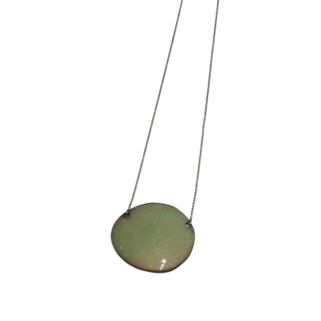 Pastel Green Pond Necklace