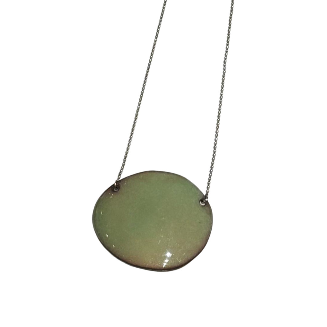 Pastel Green Pond Necklace