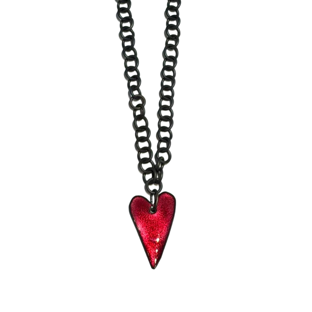 Heart With Steel Chain