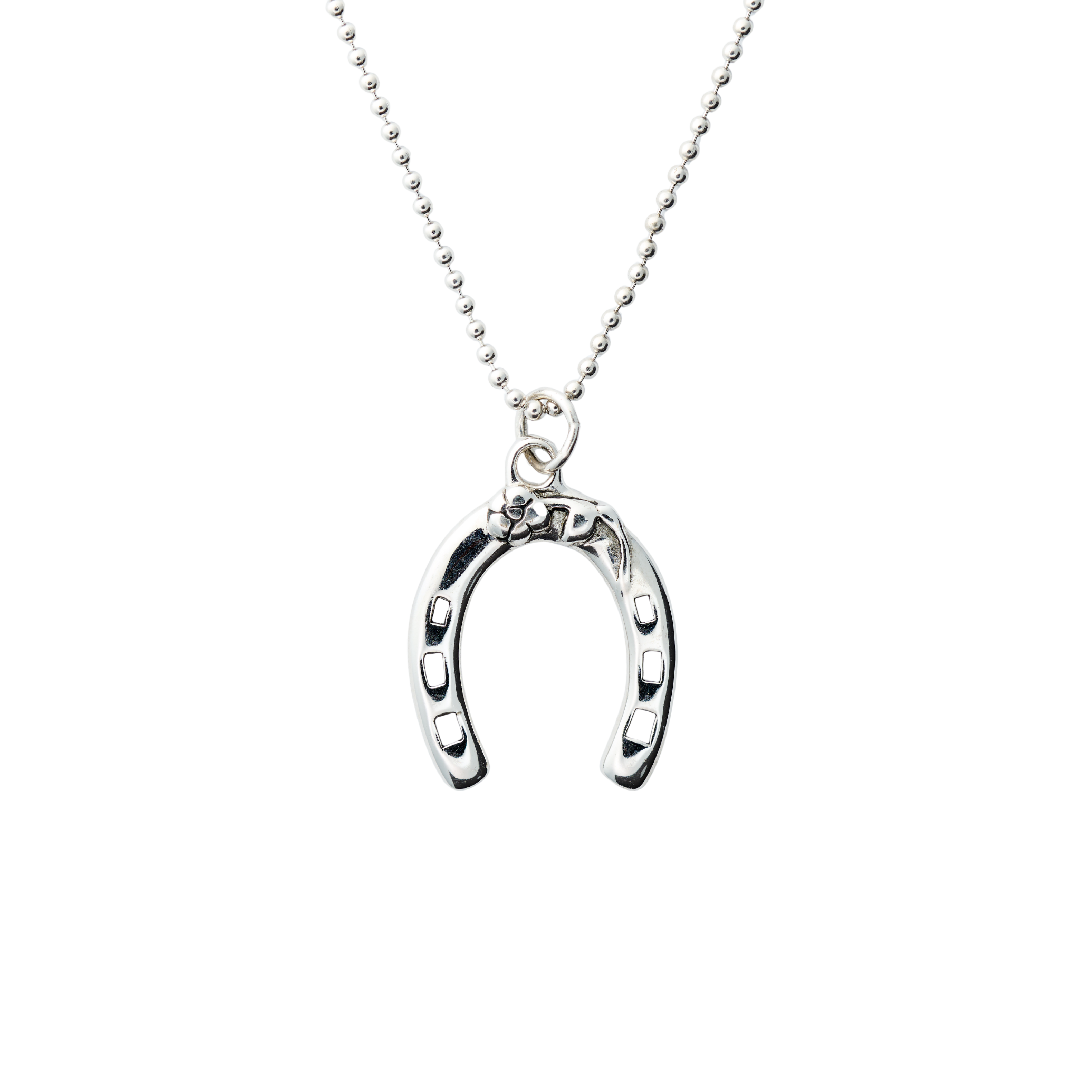 Horsehoe with Flower Pendant