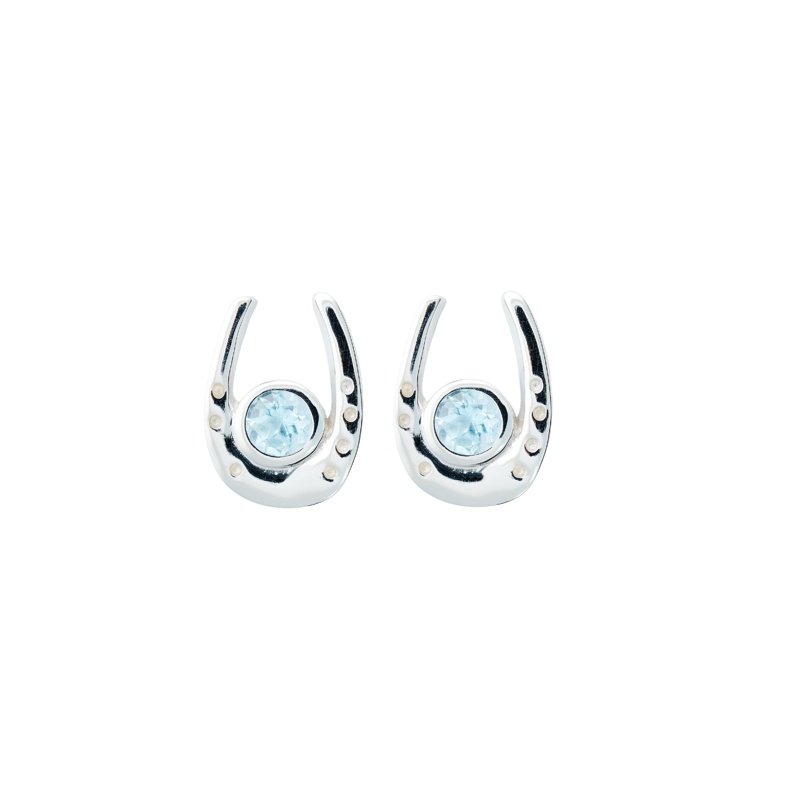 Small Slider Earring with Blue Topaz