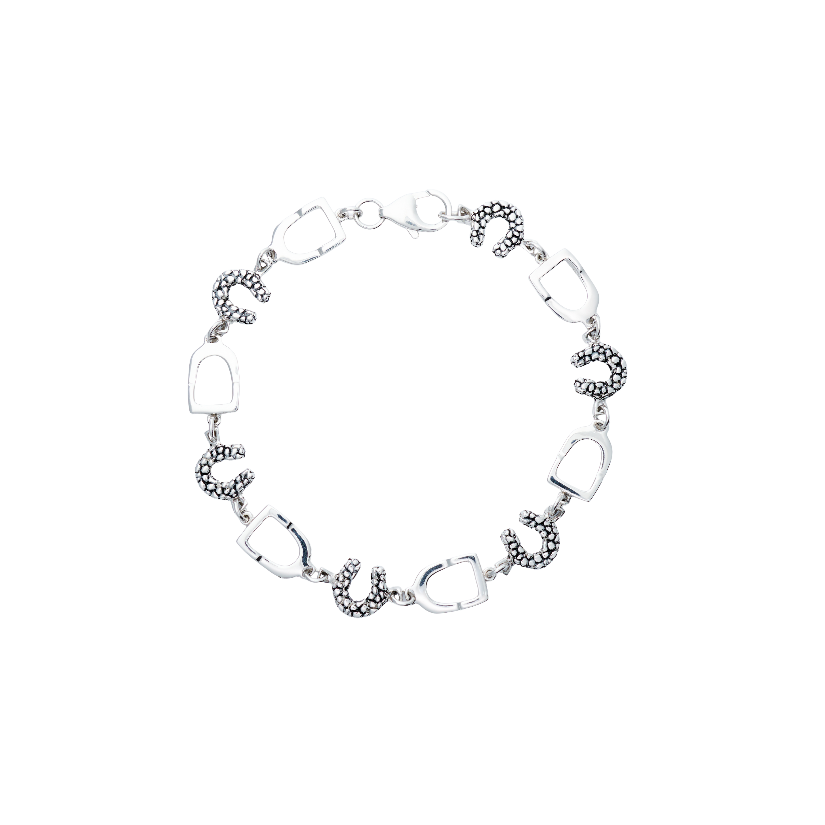 Stirrup-Rock Horseshoe Bracelet