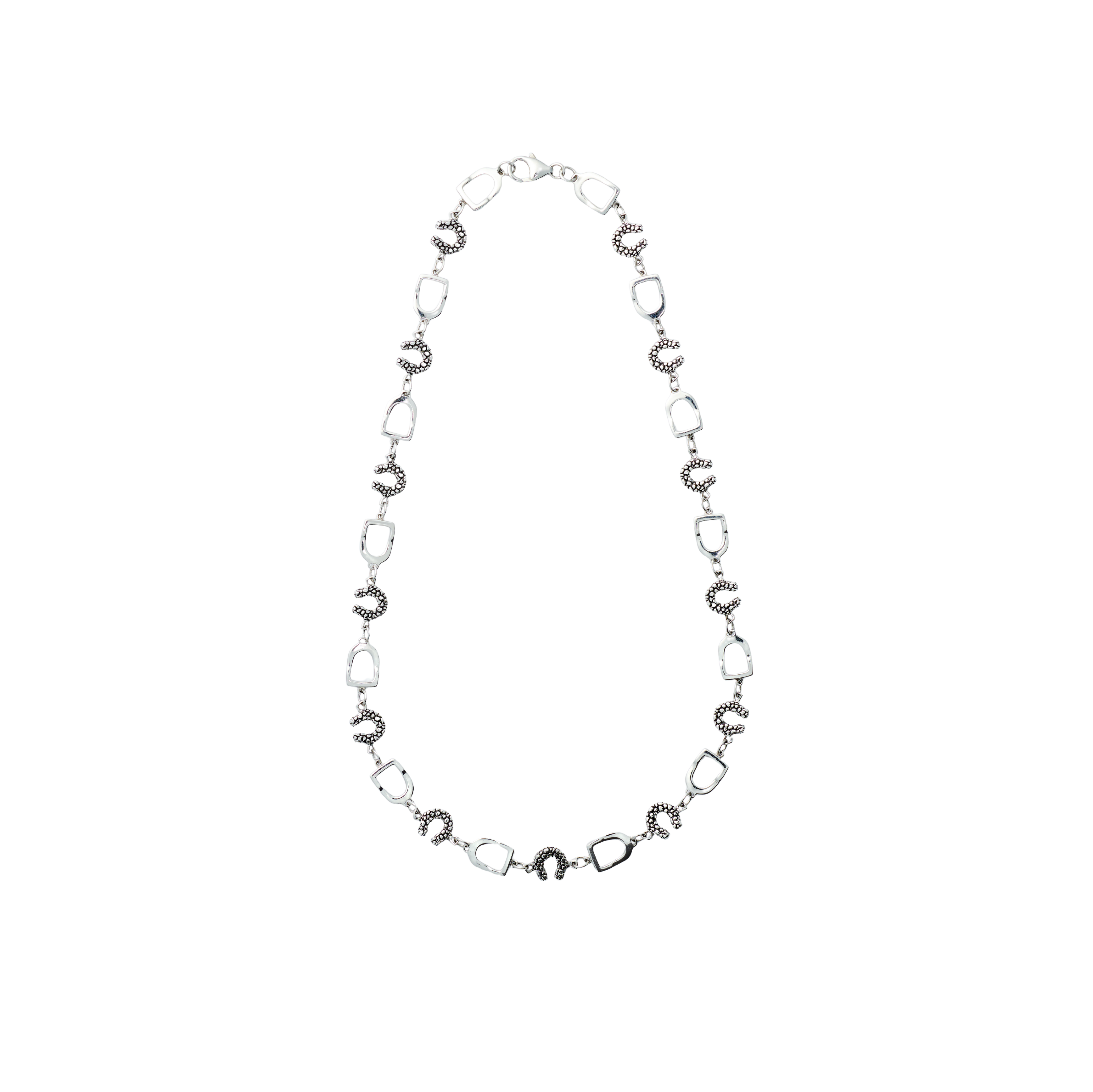 Stirrup-Rock Horseshoe Necklace