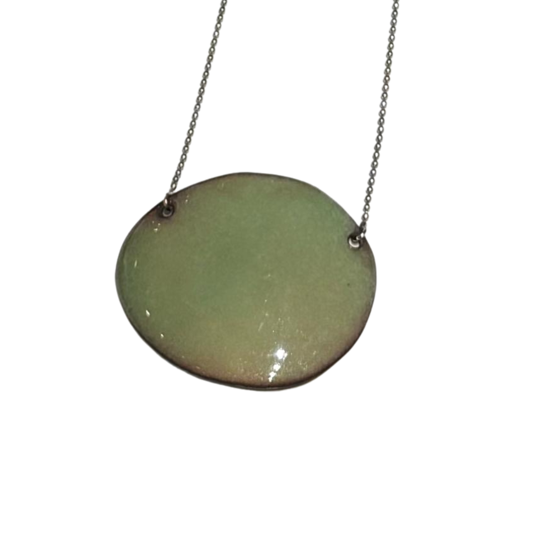 Pastel Green Pond Necklace