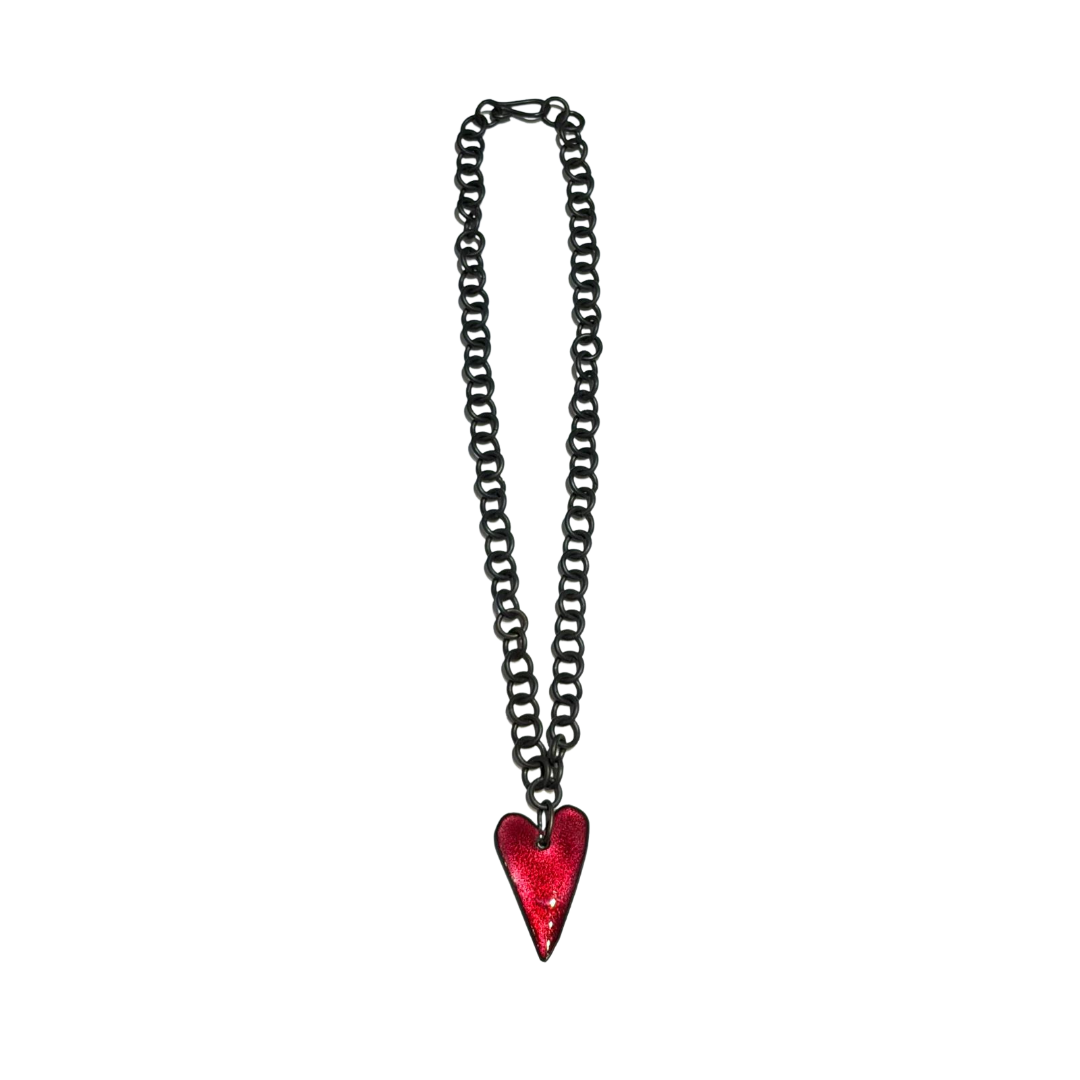 Heart With Steel Chain